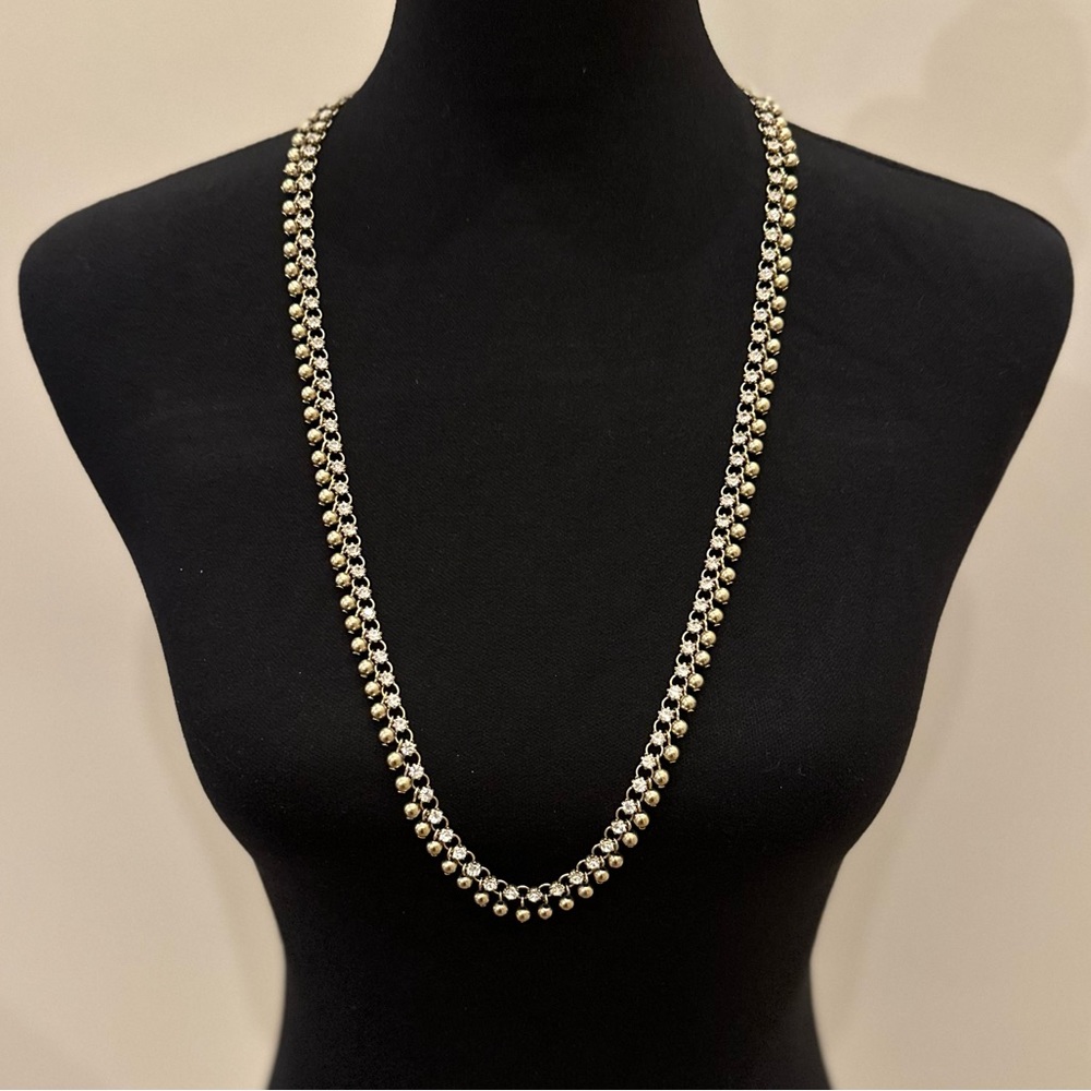 J. Crew Gold & Crystal Necklace